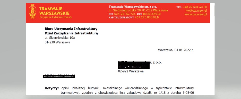 Rys. 2 Zlecenie wykonania operatu wibroakustycznego